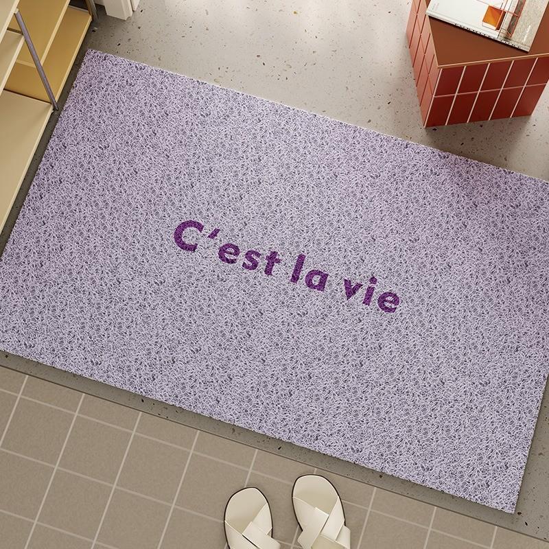 

Корейский однотонный коврик для входа в виде макаронной проволоки, износостойкий, грязеотталкивающий, простой в уходе, коврик для входной двери из ПВХ 40*60