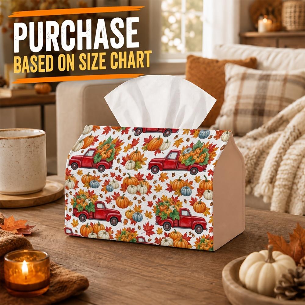 1pc Classic Farm Vehicle Tissue Box - Pickup Truck Fleet Napkin Storage Box, Suitable for Rolls/facial Tissues/single Sheets,available for Autumn Road