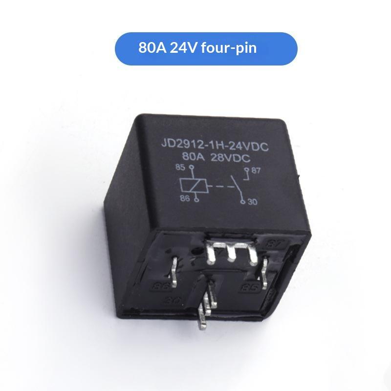 Heavy Duty Car Relay 12VDC 80A 4Pin 5Pin Sharp Pin for 24V Automotive Light Welded Conversion Upgrade