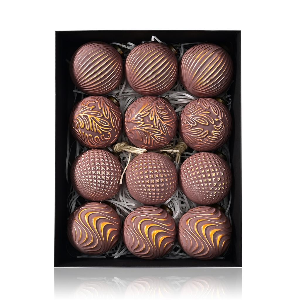 Weihnachtskugeln, 12er-Pack, 8cm Farbige Weihnachtskugeln, Geschenkbaumschmuck, Geeignet für Weihnachtsbaum- und Feiertagsdekoration