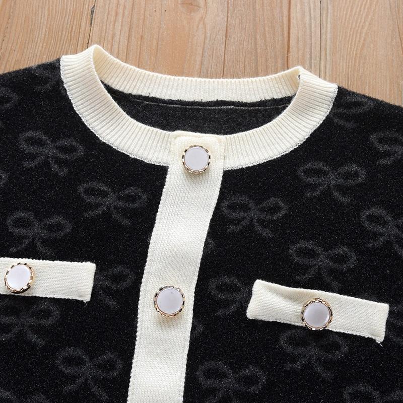 Girls Knitted Dresses 2024 New Sweater Dress Kids Fashion Clothing Long Sleeves Casual Dress Children Girls Princess Dress