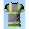 Men's 3D printed color blocked design short sleeved T-shirt