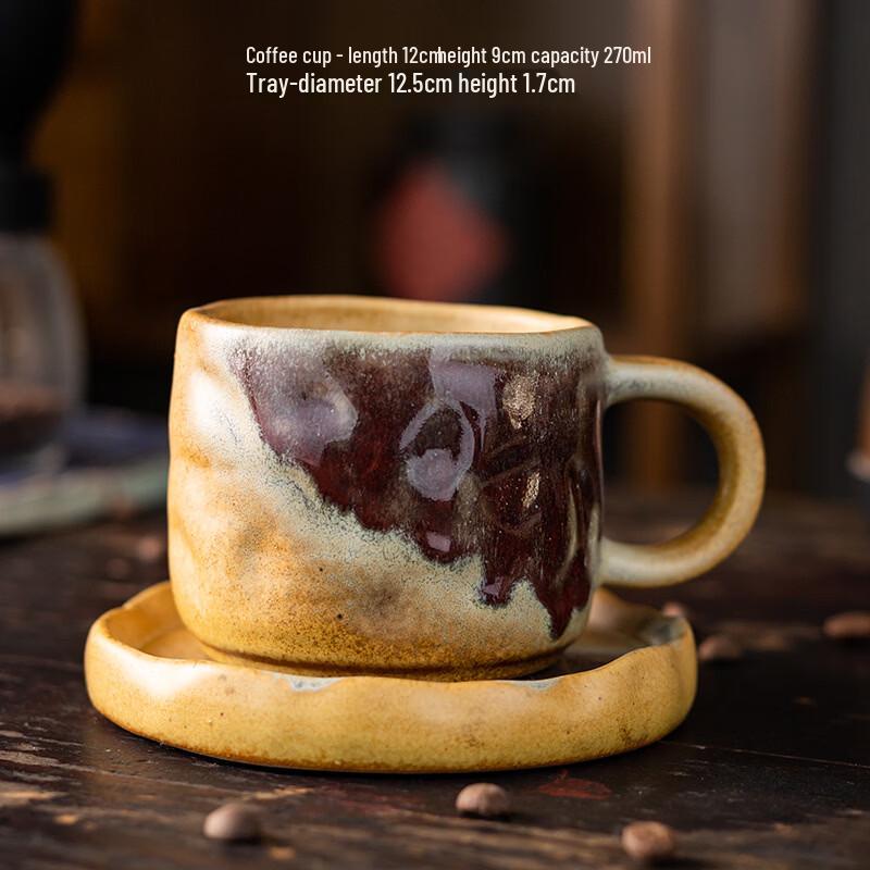 

OLOEY Retro Kiln-Glazed Ceramic Travel Coffee Mug