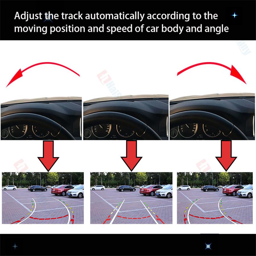 170° HD 8LED Intelligent Dynamic Trajectory Car Rear View Backup Parking Camera