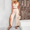 Women's Summer Jacquard Striped Sling Split Casual Suit