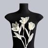 2Pc Diy Magnolia Flower Clothing Patch Accessories  Sweater Dress Decoration Applique