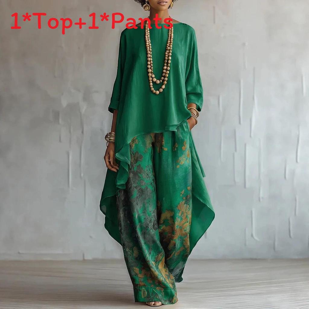Womens Casual Twopiece Set With Polyester Material And Color Block Pattern For Spring