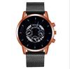 Versatile Three-Eye Calendar Watch Men'S Fashion Mesh Belt Quartz Watch