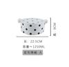 Circular Polka Dot Double Ear Ceramic Bowl, Tableware, Creative and Cute Dessert Bowl, Household Fruit Salad Bowl, Oven with Lid