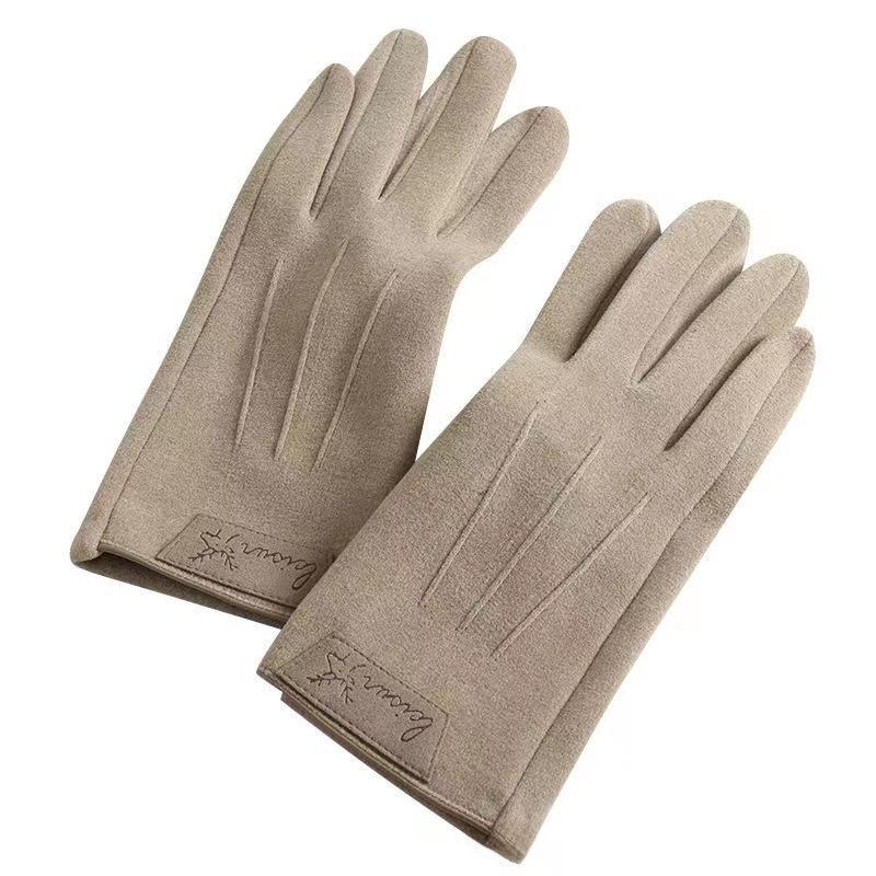 Men's German Velvet Thermal Gloves – Winter Warm, Windproof, Heated, Touchscreen Cycling & Driving Gloves