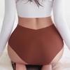 CINOON Women's Sexy High Waisted Panties Ice Silk Seamless Quick-Dry Underpant V-Waist Comfortable & Breathable Briefs