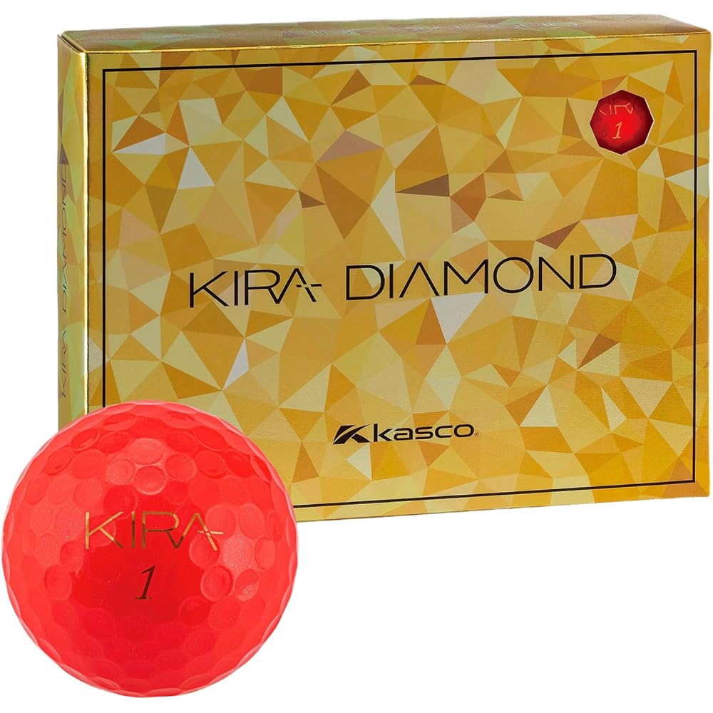 Kasco KIRA DIAMOND2 Red Golf Balls 12 Pack
