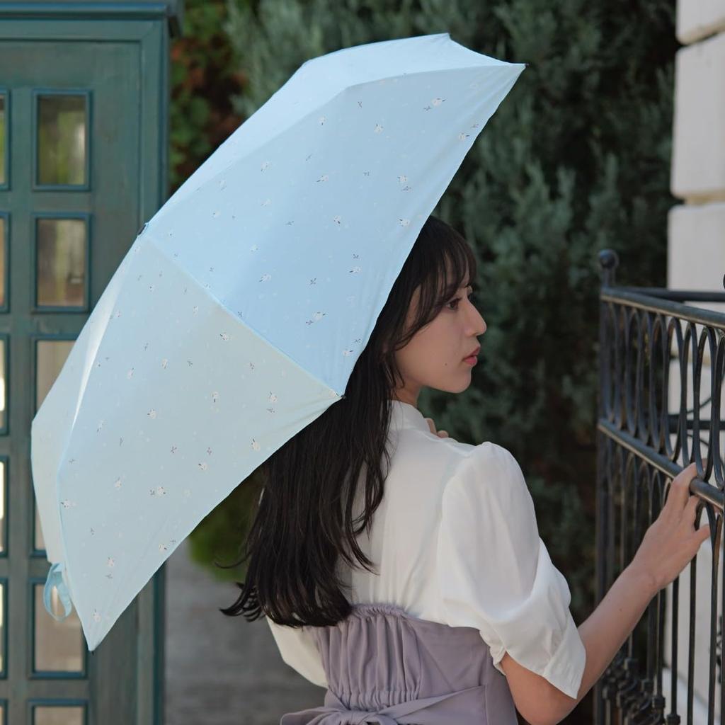Nifty Colors Folding Umbrella Shimaenaga Carbon Lightweight Mini 55 1832SX