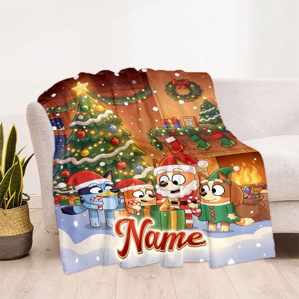 Christmas Friends Personalized Name Blanket Gift Personalized Blanket Comfortable Suitable for Couch Home Decor Livingroom Nap for All Occasions