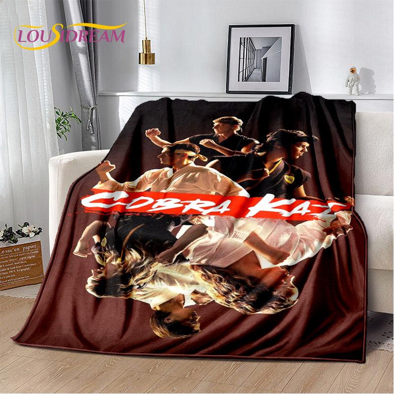 TV Karate Cobra Kai Amanda Měkká plyšová deka, flanelová deka vrhací deka do obývacího pokoje Ložnice Pohovka Pohovka Piknikový kryt pro děti
