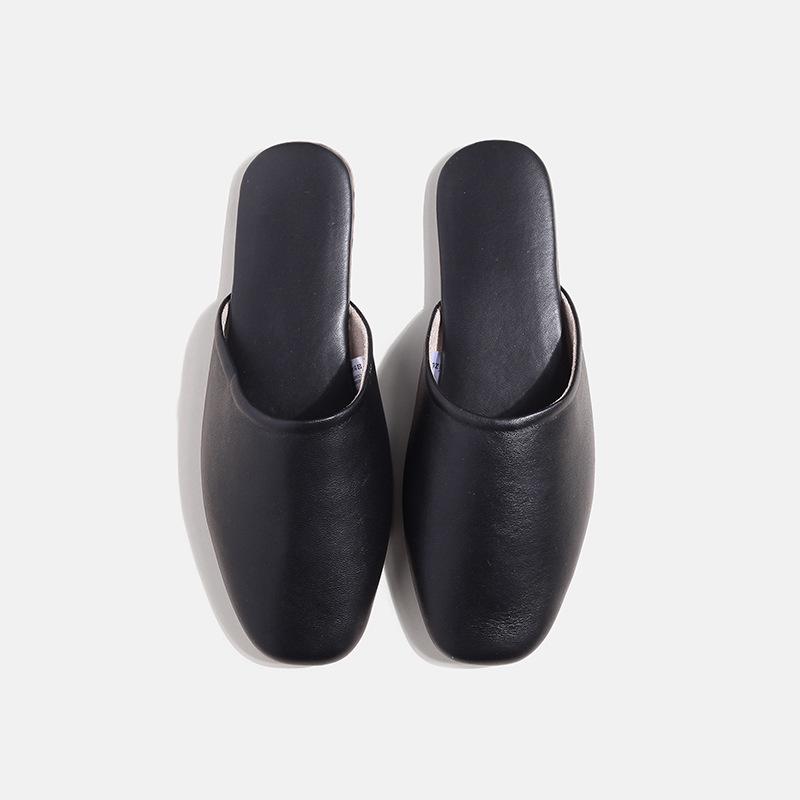Men's and Women's Lambskin Indoor Slippers - Breathable Leather for Home