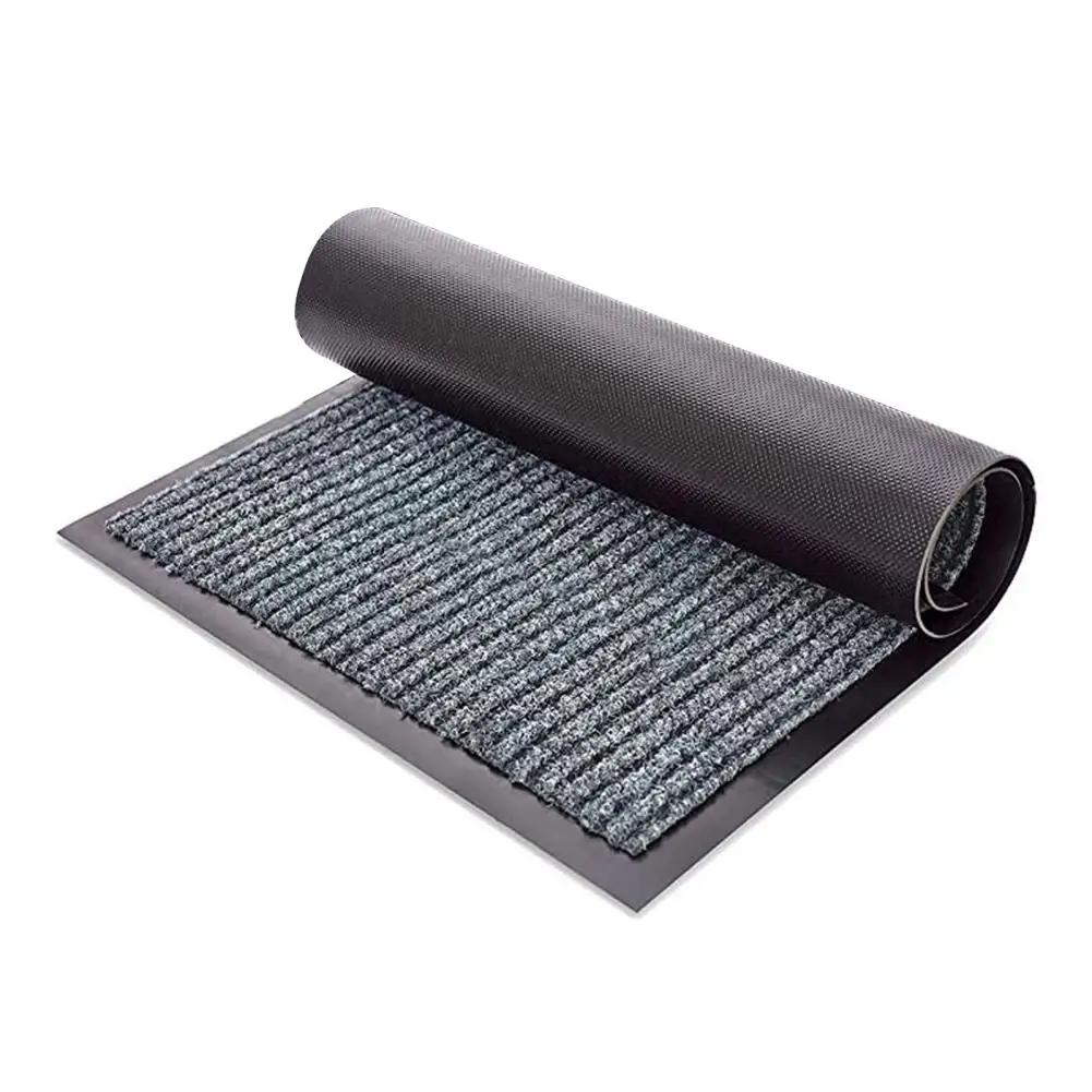 PVC double-striped floor mat, entrance non-slip mat, water-absorbing foot mat, commercial/hotel use, entrance door carpet base. 40x60cm