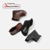 Children's Autumn/Winter Leather Boots: New Style Korean Infant & Toddler Shoes, Plus Velvet, Short Simple Design for Boys & Girls.