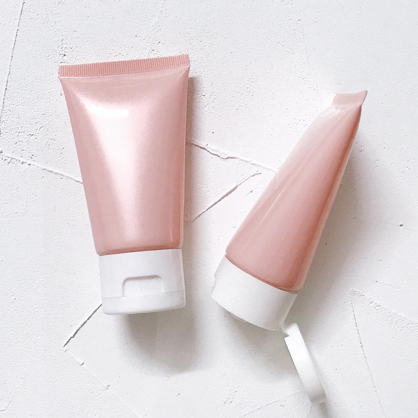 Pearlescent Pink 60ml PE Soft Tube for Facial Cleanser & Makeup Remover Gel