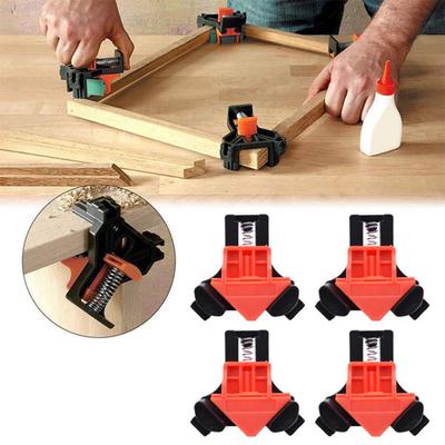 Convenient Woodworking Right Angle Clamp Red Plastic Clip-on No Assembly Durable Secure