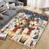Weihnachtshund Heim Sofa Dekoration für Wohnzimmer & Schlafzimmer, Rutschfeste Spiel Flannel Bodenmatte für Spielzimmer