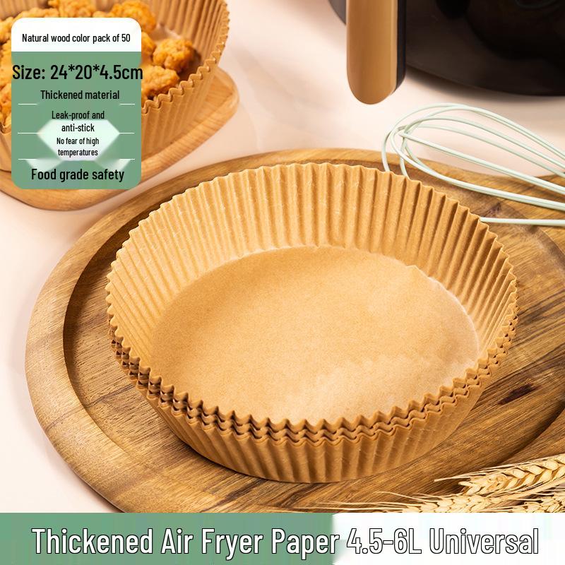 Air Fryer Non-Stick Oil-Absorbing Baking Paper Cups, 40g Silicone, Food-Grade, Round, 40-Pack