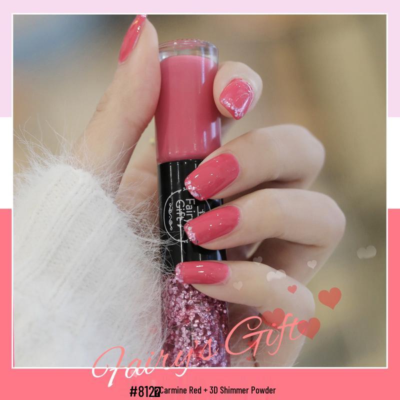 Two-Color Quick-Drying Nail Polish with Large Glitter