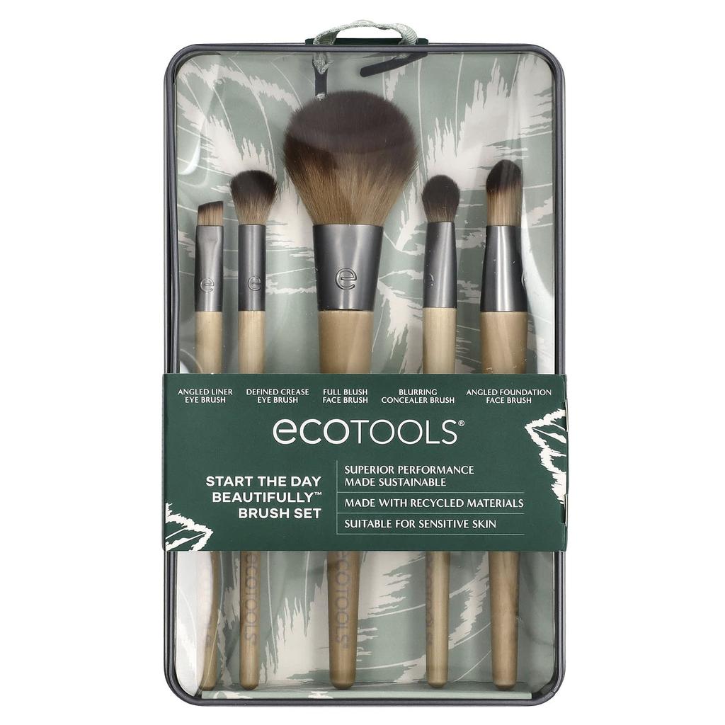 Start The Day Beautifully Brush Set, 5 Piece Set & Storage Tray
