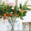 Artificial Fruits Decoration Office Decor Fake Plants Table Decor Nearly Real Plastic Fruit Branch for Desk Decoration Ornaments (Small Cumquat)