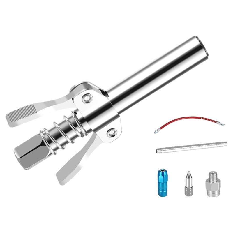 Смазочная муфта с двойной ручкой, фиксирующие плоскогубцы, тип сопла для смазки, масляного инжектора, наконечники для инструментов для смазки из нержавеющей стали серебряный