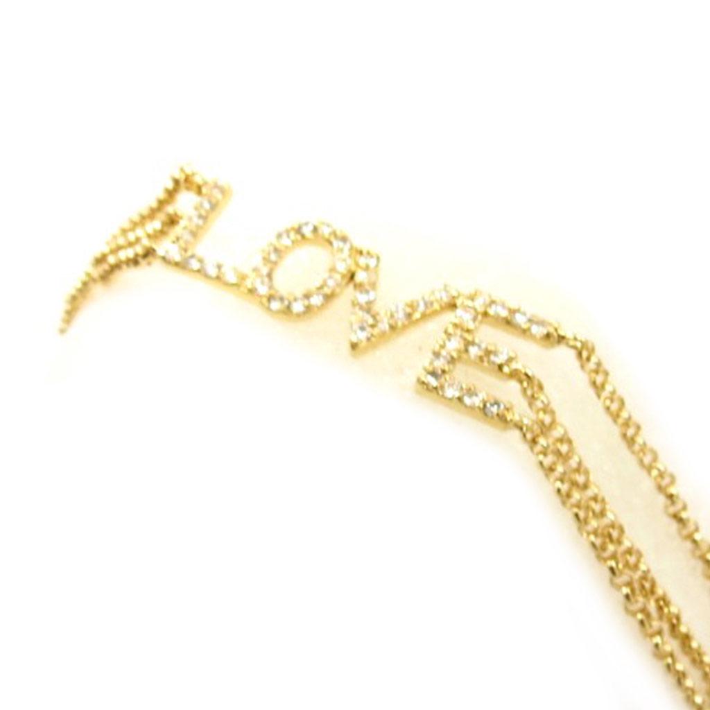 Les Trésors De Lily [K7351] - Gold Plated Bracelet 'Love' White