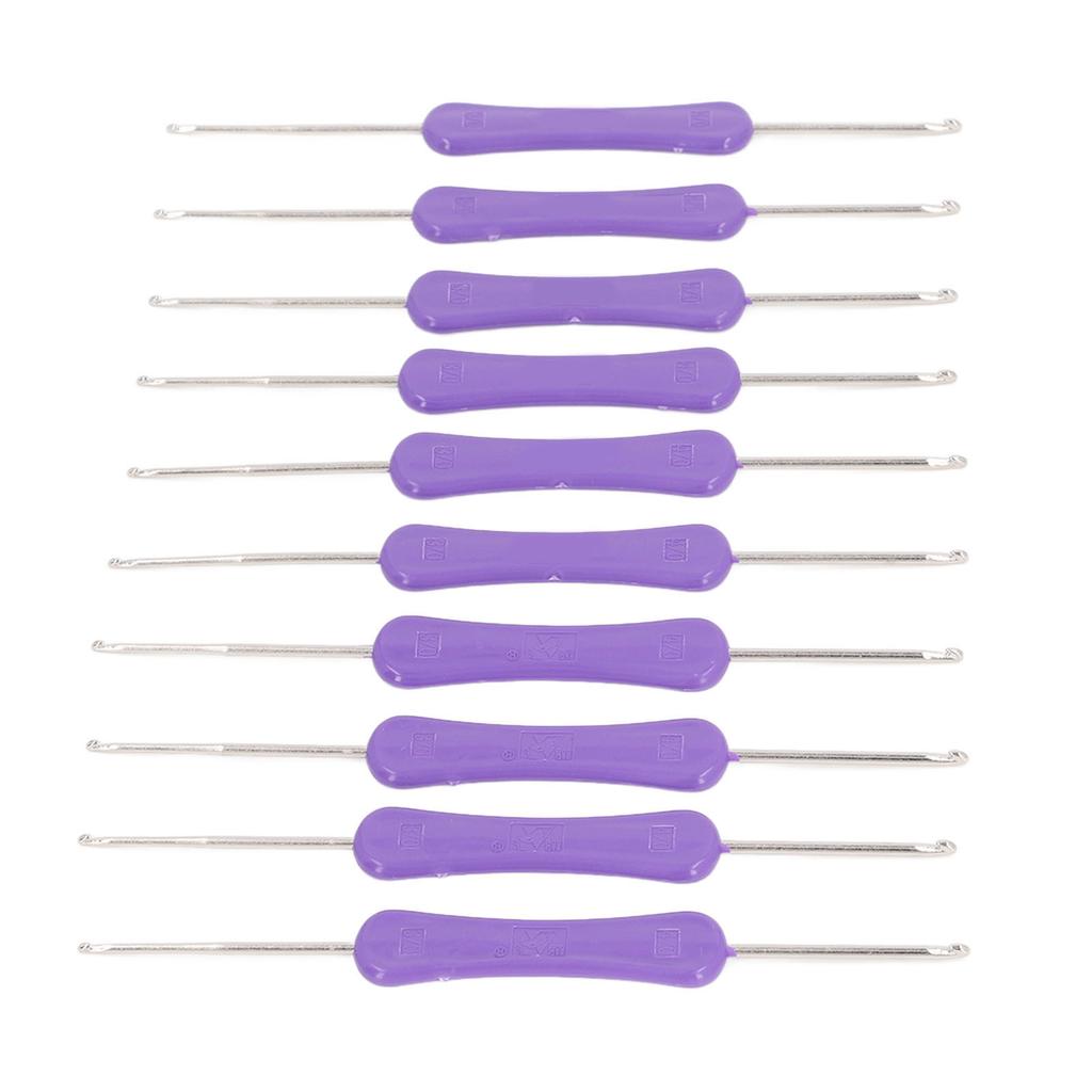 50Pcs Double End Crochet Hook 3.0‑4.0 Ergonomic Handle Durable Crochet Needles Crochet Hook Set for Knitting Sweaters