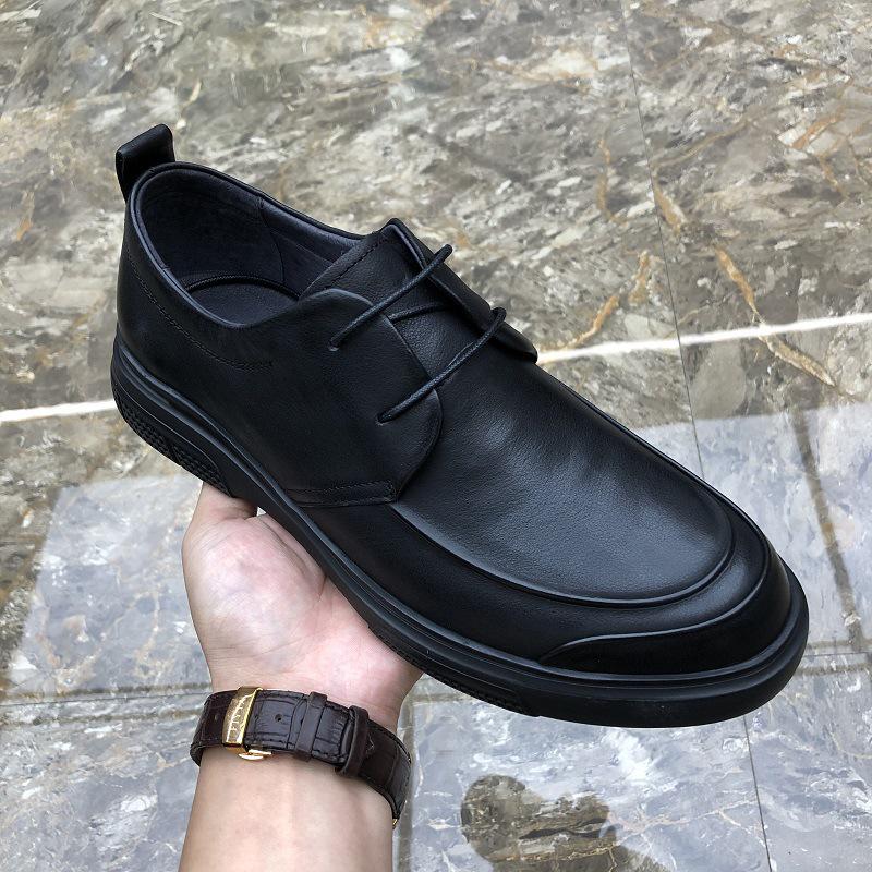 

2025 New Genuine Leather Men s Black Business Casual Versatile Shoes with Breathable Soft Sole 39 Standard