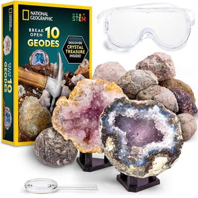 National Geographic Törj fel 10 geódát és fedezd fel a kristályokat tudományos készlet NGGEO10 [National Geographic] [tárgy]