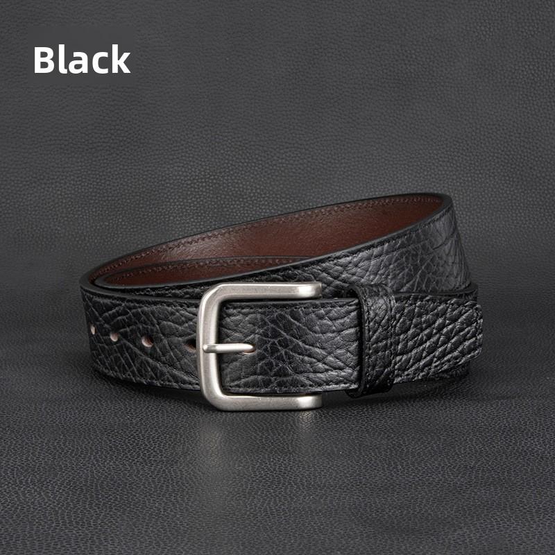 

Meier Top grain leather belt - men s business casual pin buckle, versatile for pants 110cm