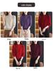 Women's Red Chinese-Style Thick Wool Sweater for Autumn/Winter