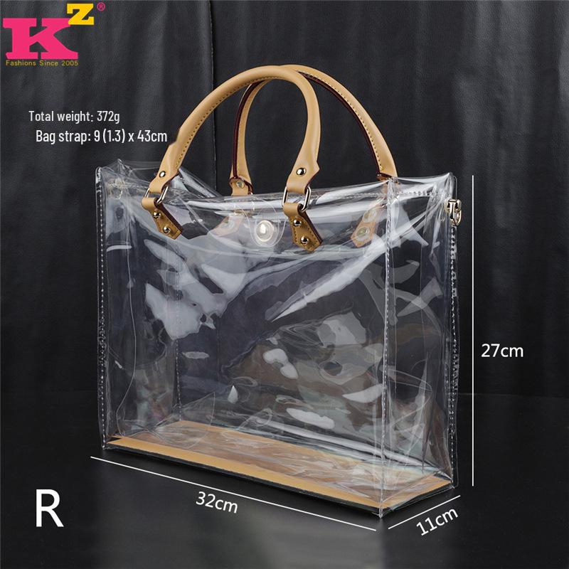 

Женские прозрачные сумки через плечо в корейском стиле большой вместимости 2023 года — универсальный дизайн для матери и ребенка