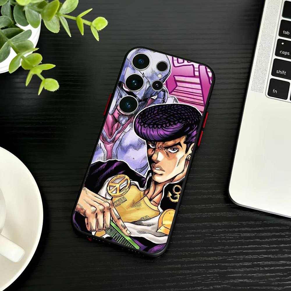 

K-Anime Jojos Bizarres Adventures Phone Case For Samsung S26,S25,S24,S23,S22,S21,S20,Ultra,Plus,FE Black Soft Cover Samsung S21fe