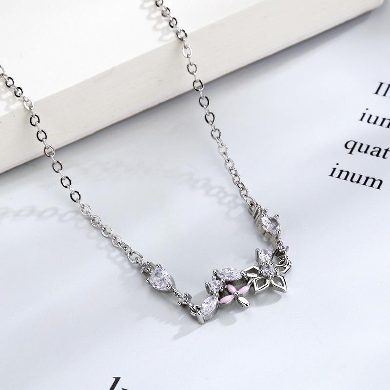 Lindon Damen-Halskette mit Anhänger, Kupferlegierung, Zirkon, modisches Geschenk