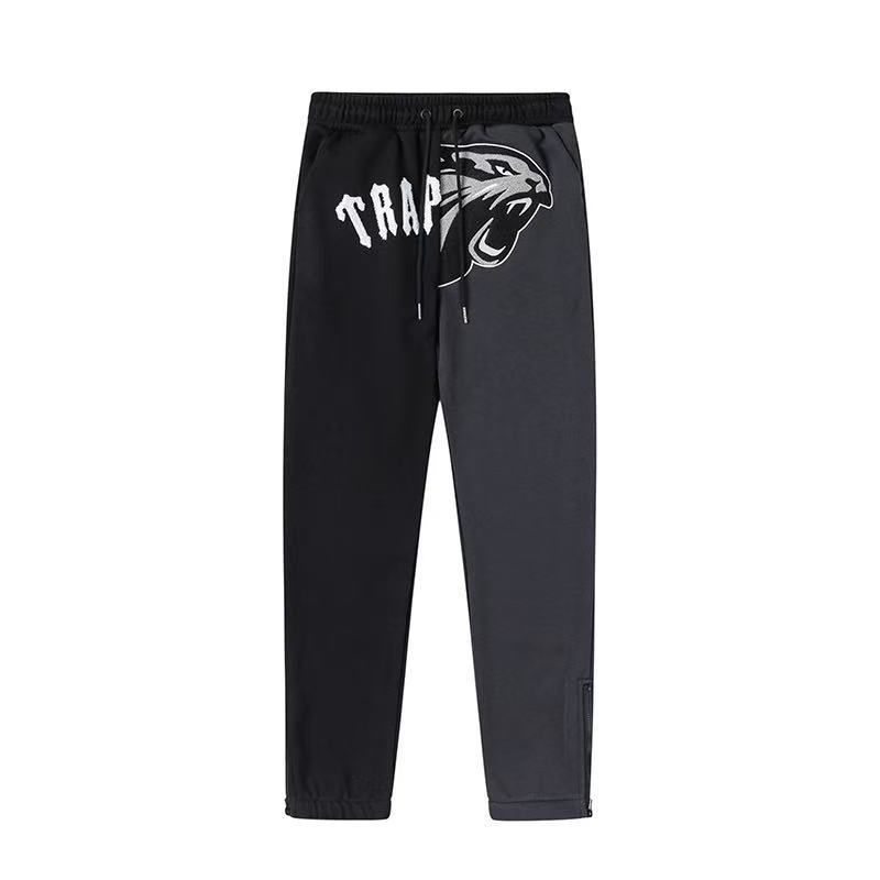 New Rainbow Color Matching Letter Embroidery Fleece Loose Hooded Sweater Casual Trousers Set