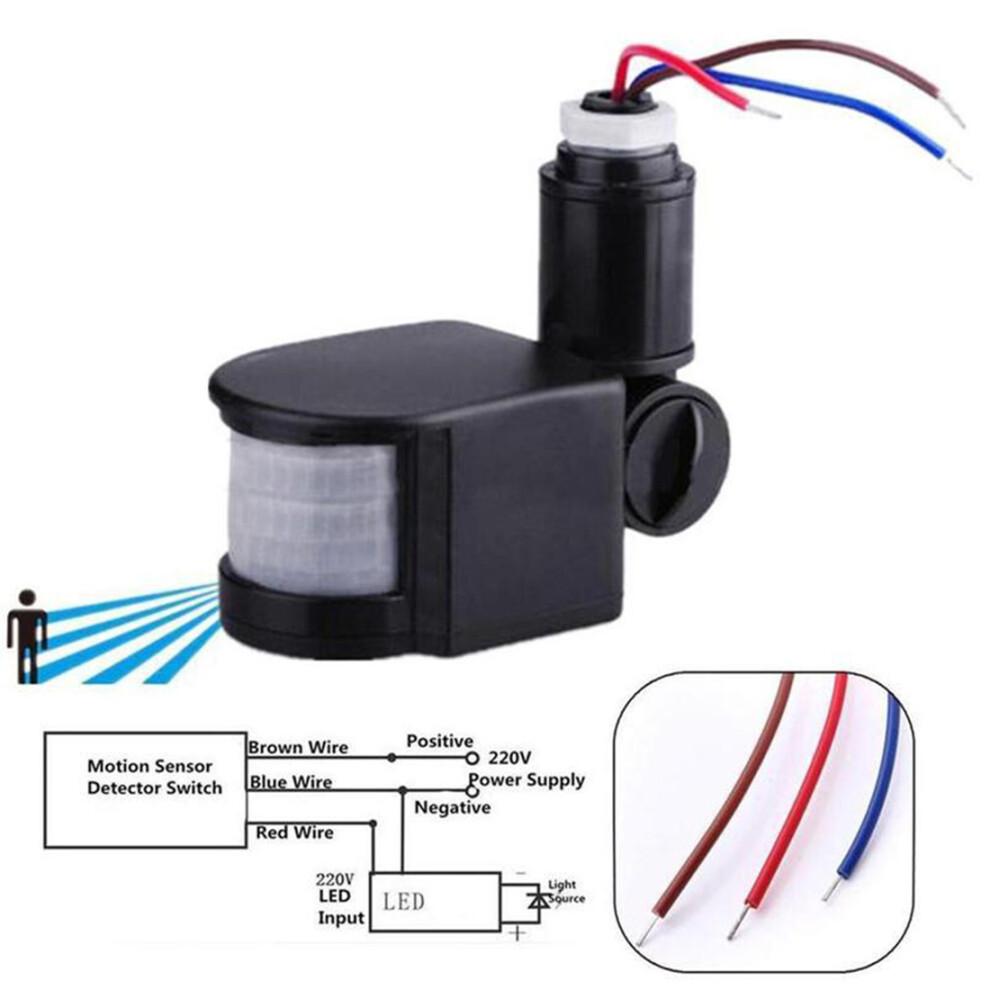 LED Light Motion Sensor Switch PIR Infrared Detector Automatic Movemen