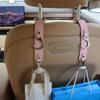 Car Leather Rear Seat Garbage Bag Hook - Large Load-Bearing Capacity Metal Hook for Storage.