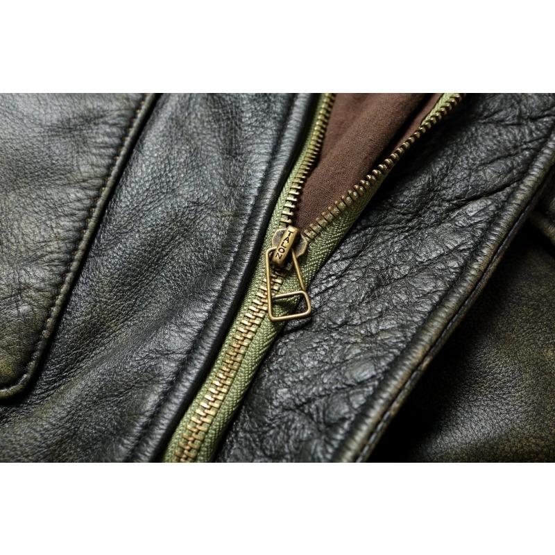 Jachete de zbor din piele, militară clasică A2, mărime chinezească, jachetă din piele de vacă veche, spălată cu piatră, pentru bărbați, haină pentru bărbați din piele moale