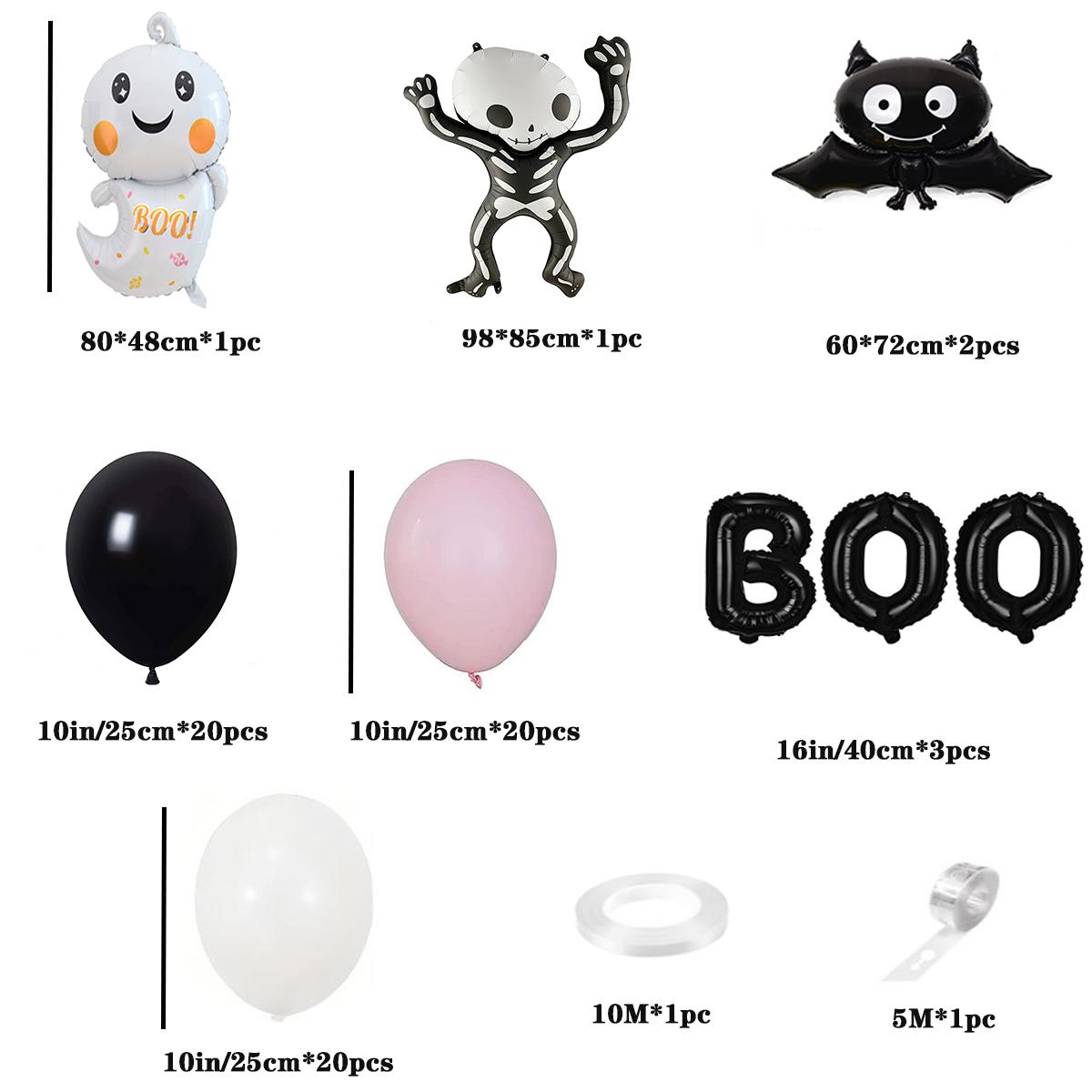 

69 шт./компл., воздушные шары на Хэллоуин, гирлянда, арка, комплект, кошмарный череп, скелет, фольгированные шары для украшения Хэллоуина, товары для вечеринок