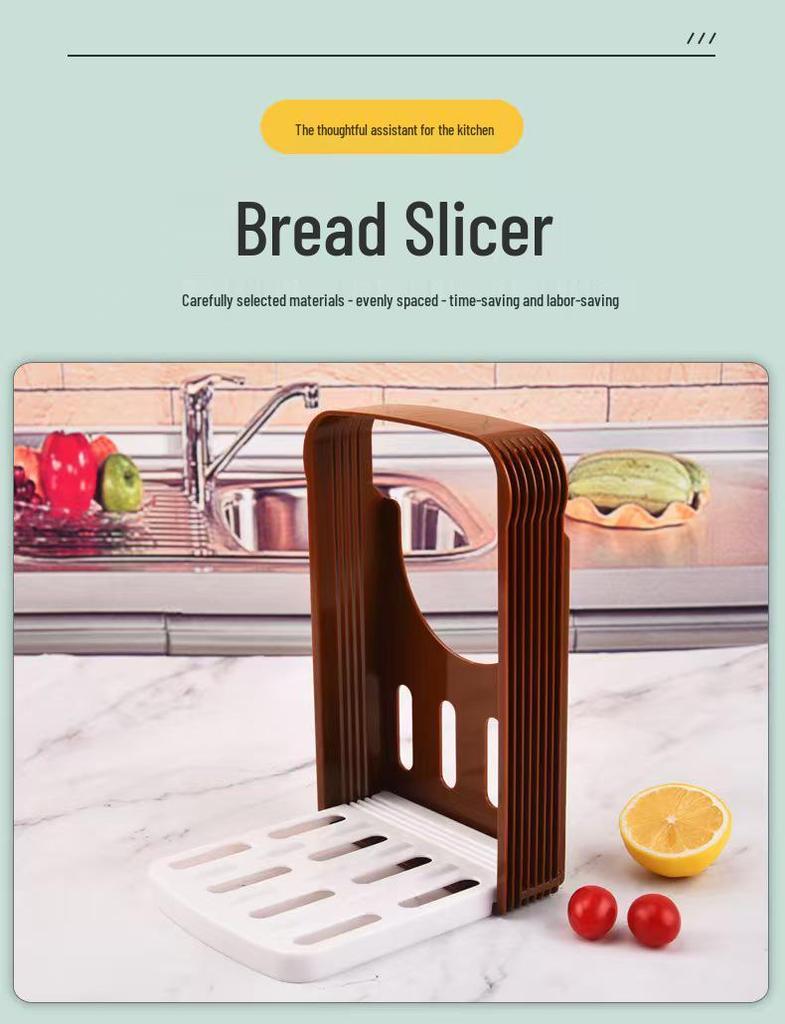 Coffee Color Toast Bread Slicer Rack - Household Cutting Tool for Baking