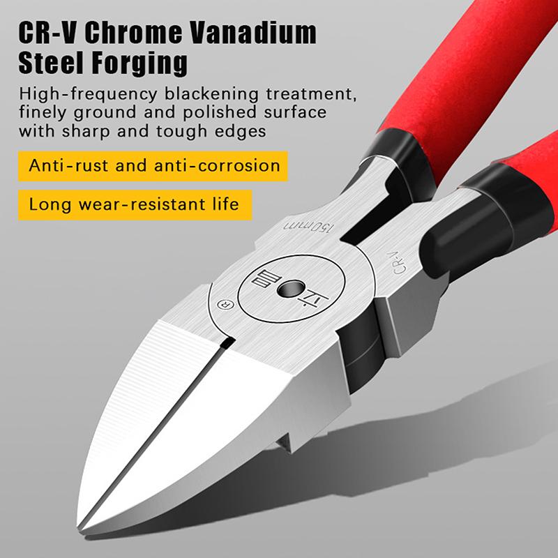 Electrician'S Wire Cutters 6-Inch And 5-Inch Industrial Grade Diagonal Pliers Small Side-Jaw Hand Wire Cutters