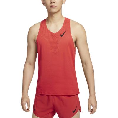 Aeroswift Dri-FIT ADV Logo Secado Rápido Running Sin Mangas Chaleco Hombre tops Rojo Claro Rojo Oscuro Negro FN4232-696