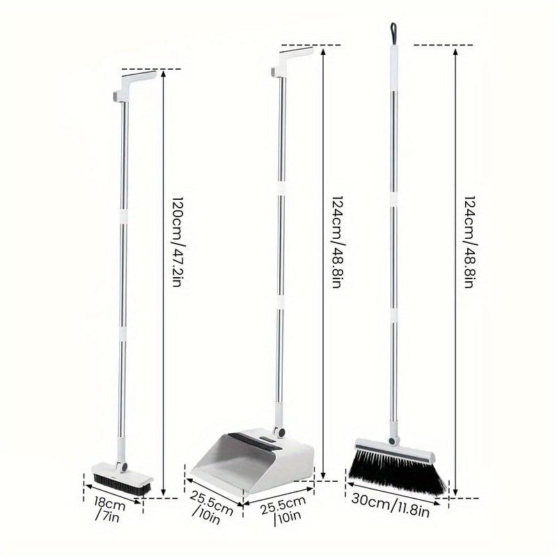 Three-in-one broom and dustpan set: efficient broom and dustpan combination