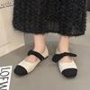 2024 Women's Fall New Square Head Color Matching Women's Flat Shoes Casual Shallow Mouth Slip-on Women's Loafers Zapatos