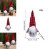 Christmas Gnome Plush Figure With Red Black Checkered Fabric For Holiday Decor